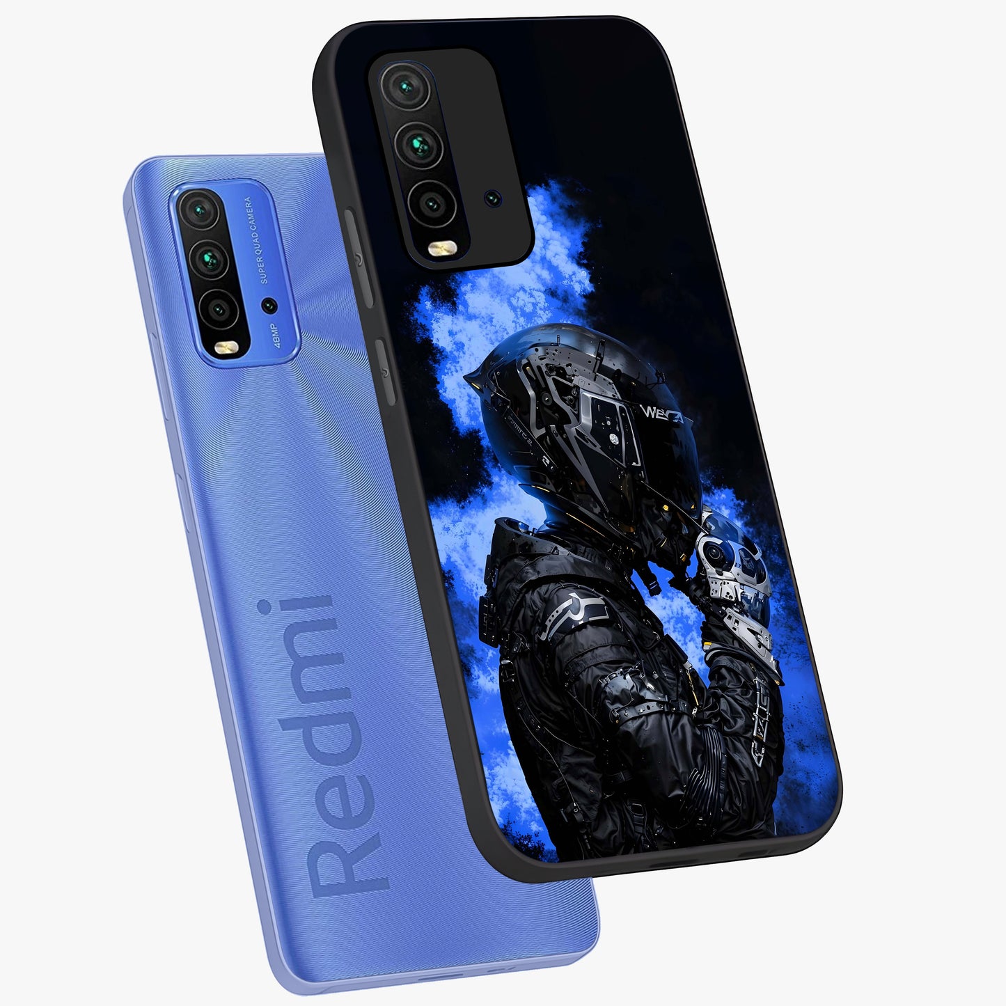 Cyber Sentinel Protocol Glass Case displayed in angled mockup highlighting digital cyber design with sci-fi aesthetic style.