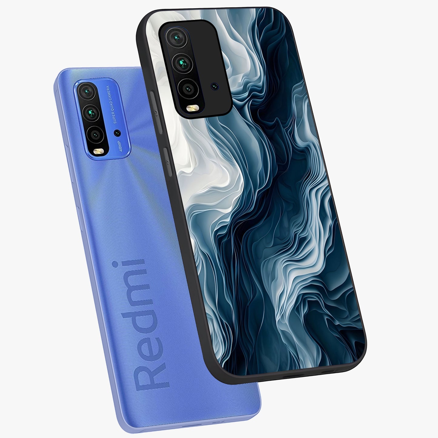 Ethereal Paper Marble Glass Case displayed in angled mockup highlighting elegant marble pattern with modern aesthetic style.
