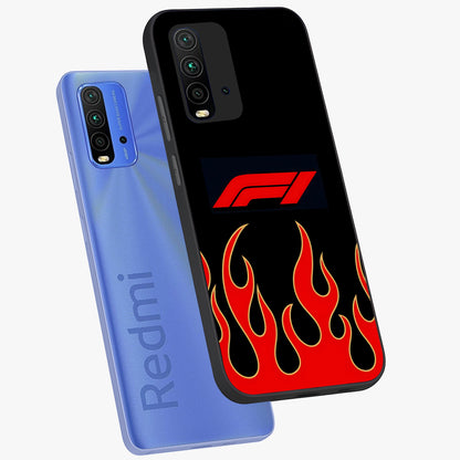 Fire F11 Glass Case displayed in angled mockup highlighting bold fire inspired graphic with energetic aesthetic style.