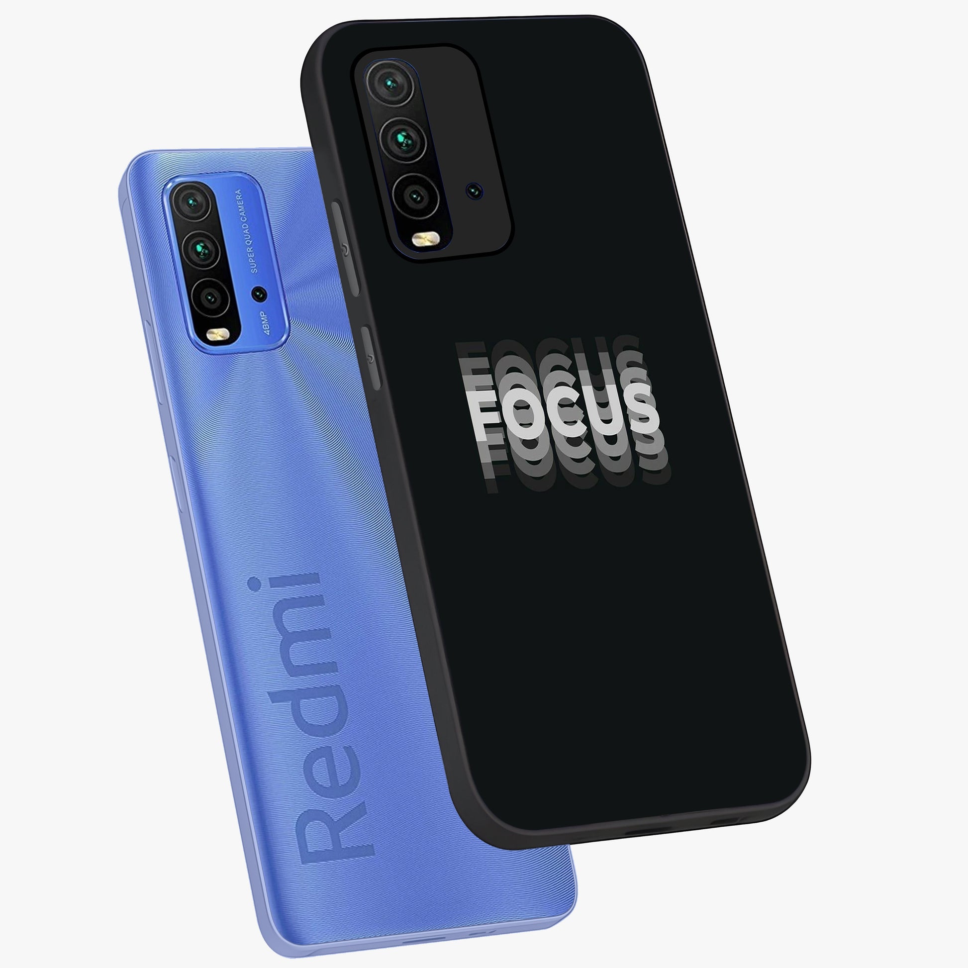 Focus Mode On Glass Case displayed in angled mockup highlighting clean minimal text artwork with modern aesthetic style.