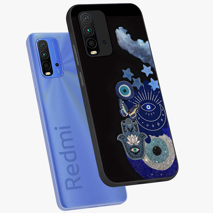 Galactic Charm Cluster Glass Case displayed in angled mockup highlighting luminous galaxy inspired design with dreamy aesthetic.