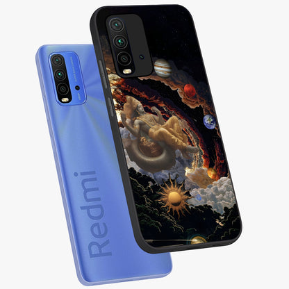 Galactic Divine God Glass Case displayed in angled mockup highlighting powerful celestial deity illustration with galactic aesthetic.