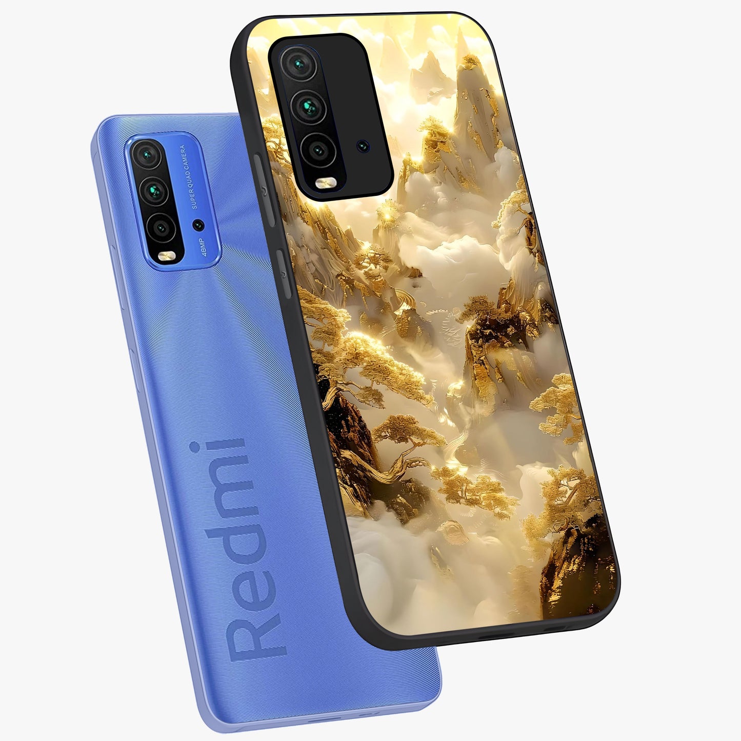 Gates Of Illumination Glass Case displayed in angled mockup highlighting radiant portal inspired design with fantasy aesthetic.