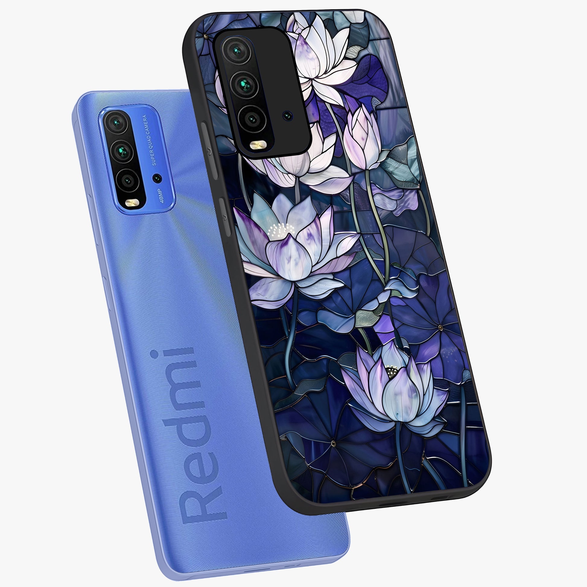 Gloss Petal Rush Glass Case displayed in angled mockup highlighting vibrant petal design with elegant floral aesthetic.