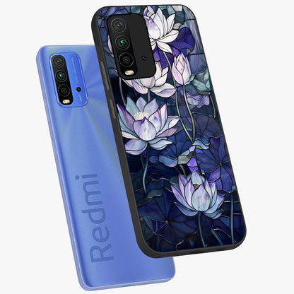Gloss Petal Rush Glass Case displayed in angled mockup highlighting vibrant petal design with elegant floral aesthetic.