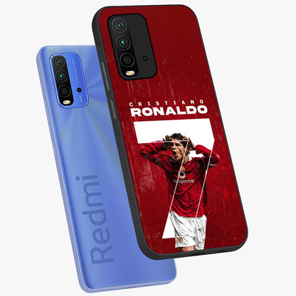 Goal Celebration Legacy Glass Case displayed in angled mockup highlighting energetic sports celebration design with bold athletic theme.