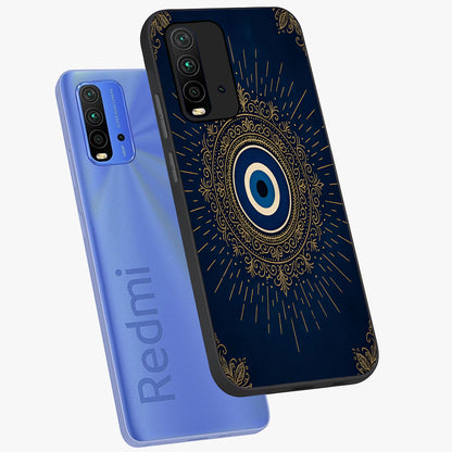 Golden Celestial Charm Glass Case displayed in angled mockup highlighting sparkling cosmic charm design with celestial aesthetic.