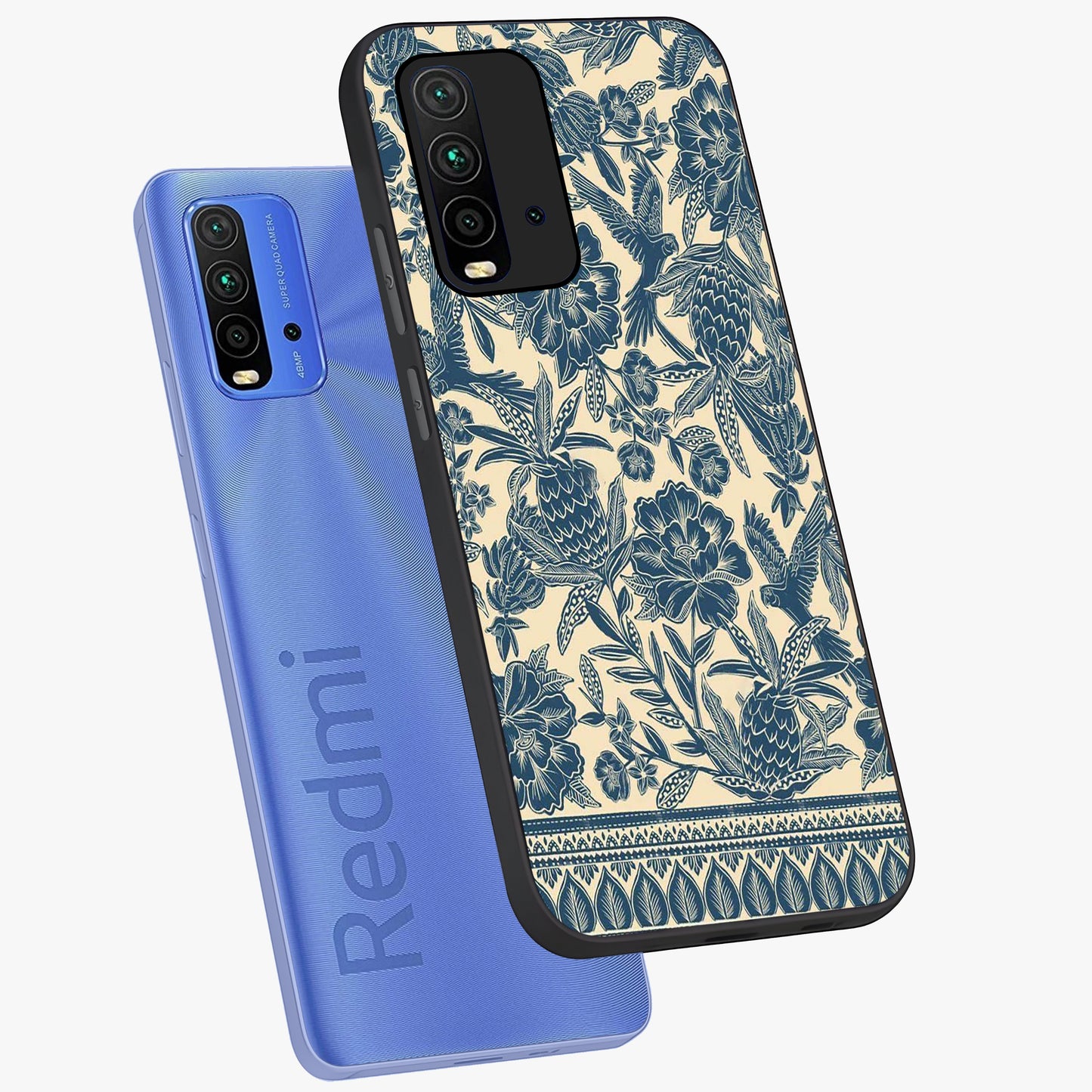 Heirloom Wild Bloom Glass Case displayed in angled mockup highlighting botanical bloom design with classic aesthetic style.