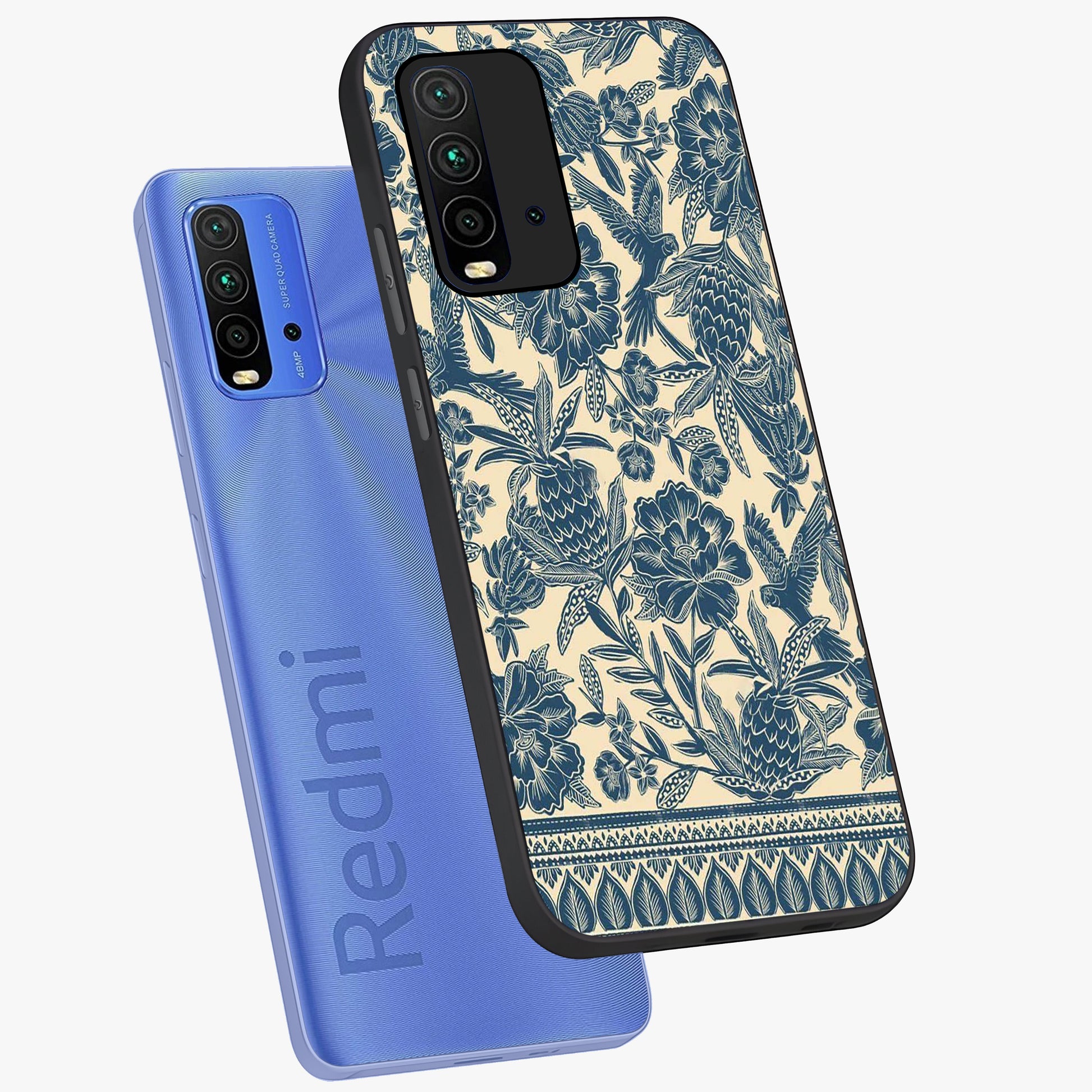 Heirloom Wild Bloom Glass Case displayed in angled mockup highlighting botanical bloom design with classic aesthetic style.