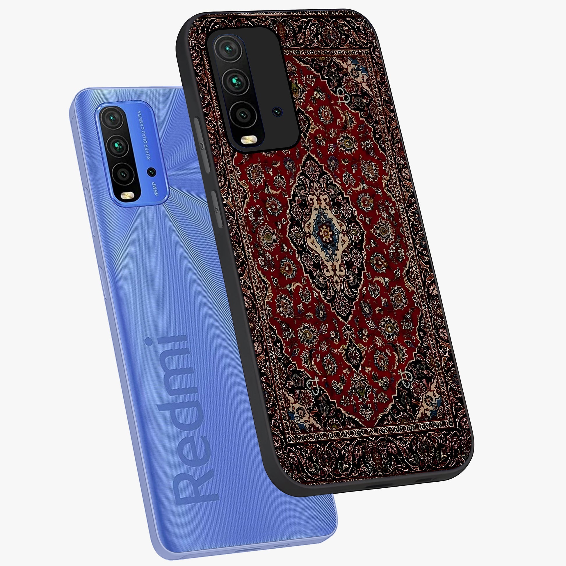 Heritage Carpet Royale Glass Case displayed in angled mockup highlighting intricate royal carpet design with heritage aesthetic.