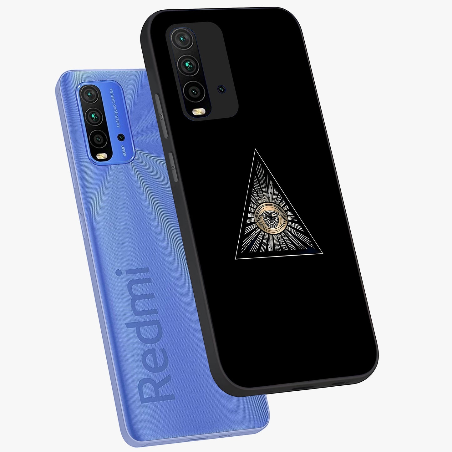 Illuminati Evil Glass Case displayed in angled mockup highlighting dark occult inspired design with bold aesthetic style.