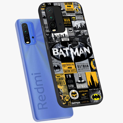 Knight Gotham Rise Glass Case displayed in angled mockup highlighting powerful knight silhouette design with dramatic aesthetic.