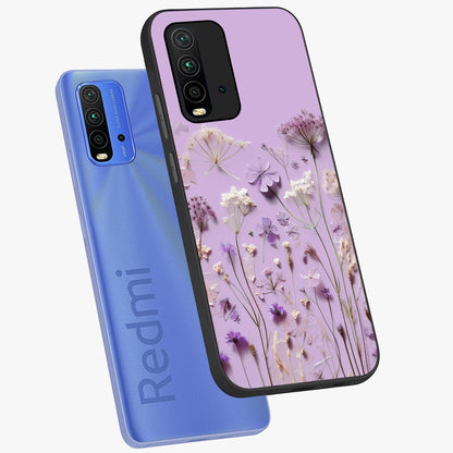 Lavender Blossom Dream Glass Case displayed in angled mockup highlighting dreamy lavender flower design with calming aesthetic style.