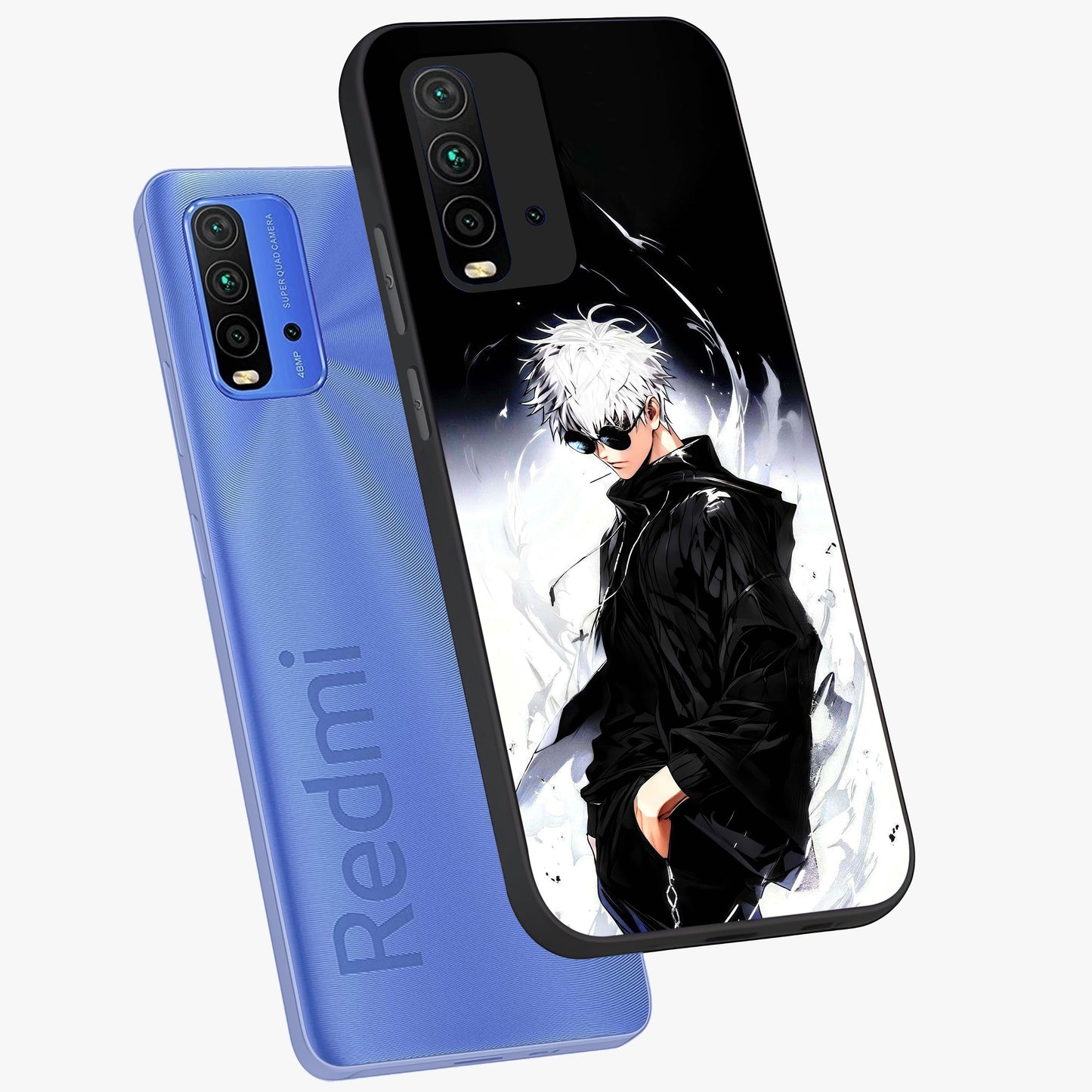 Limitless Shadow King Glass Case displayed in angled mockup highlighting dramatic dark hero design with intense aesthetic.