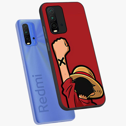 Luffy X Spirit Glass Case displayed in angled mockup highlighting powerful anime design with energetic action aesthetic.