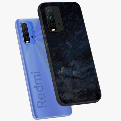 Lunar Veil Silence Glass Case displayed in angled mockup highlighting soft lunar design with peaceful celestial aesthetic.