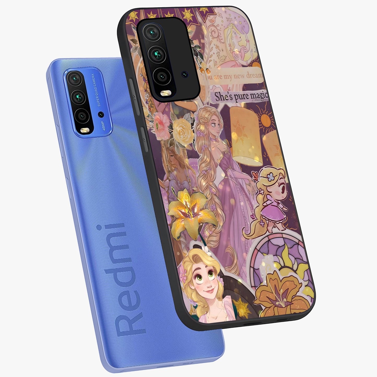 Magical Tangled Dream Glass Case displayed in angled mockup highlighting whimsical fantasy design with magical aesthetic.