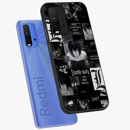 Midnight Chaos Mind Glass Case displayed in angled mockup highlighting chaotic artistic design with dramatic midnight aesthetic.