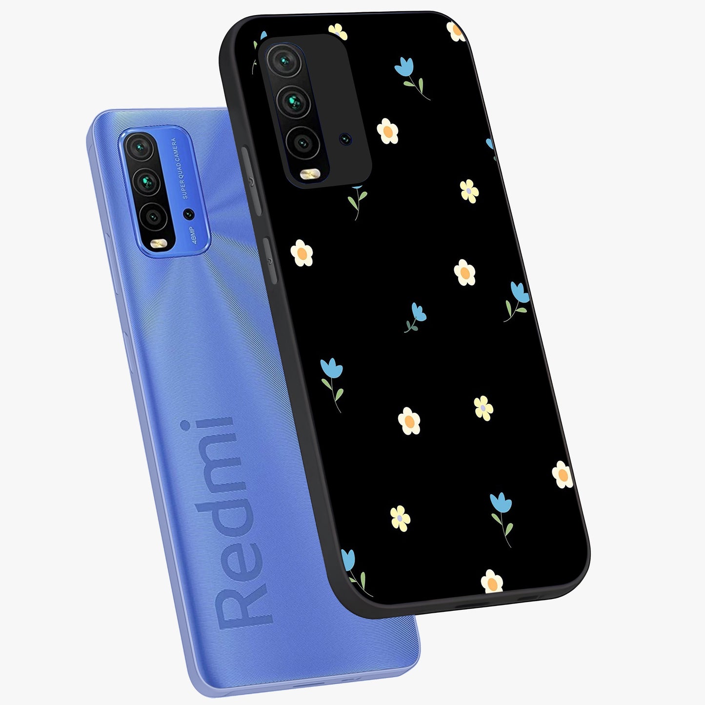 Minimal Petal Whispers Glass Case displayed in angled mockup highlighting delicate petal design with clean minimal aesthetic.