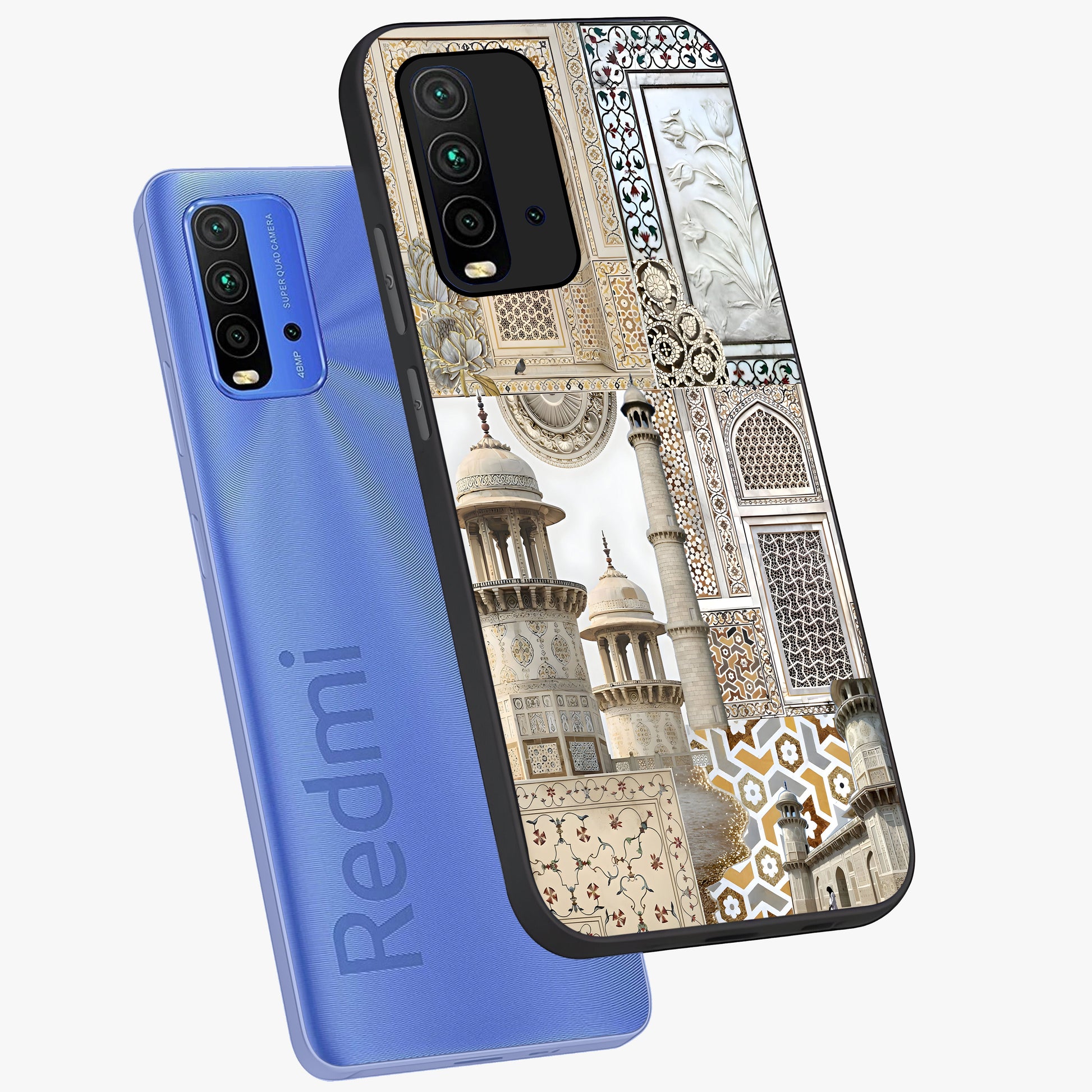 Mughal Marble Legacy Glass Case displayed in angled mockup highlighting elegant heritage marble artwork with royal aesthetic.