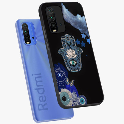 Mystic Hand Aura Glass Case displayed in angled mockup highlighting magical aura design with spiritual aesthetic style.