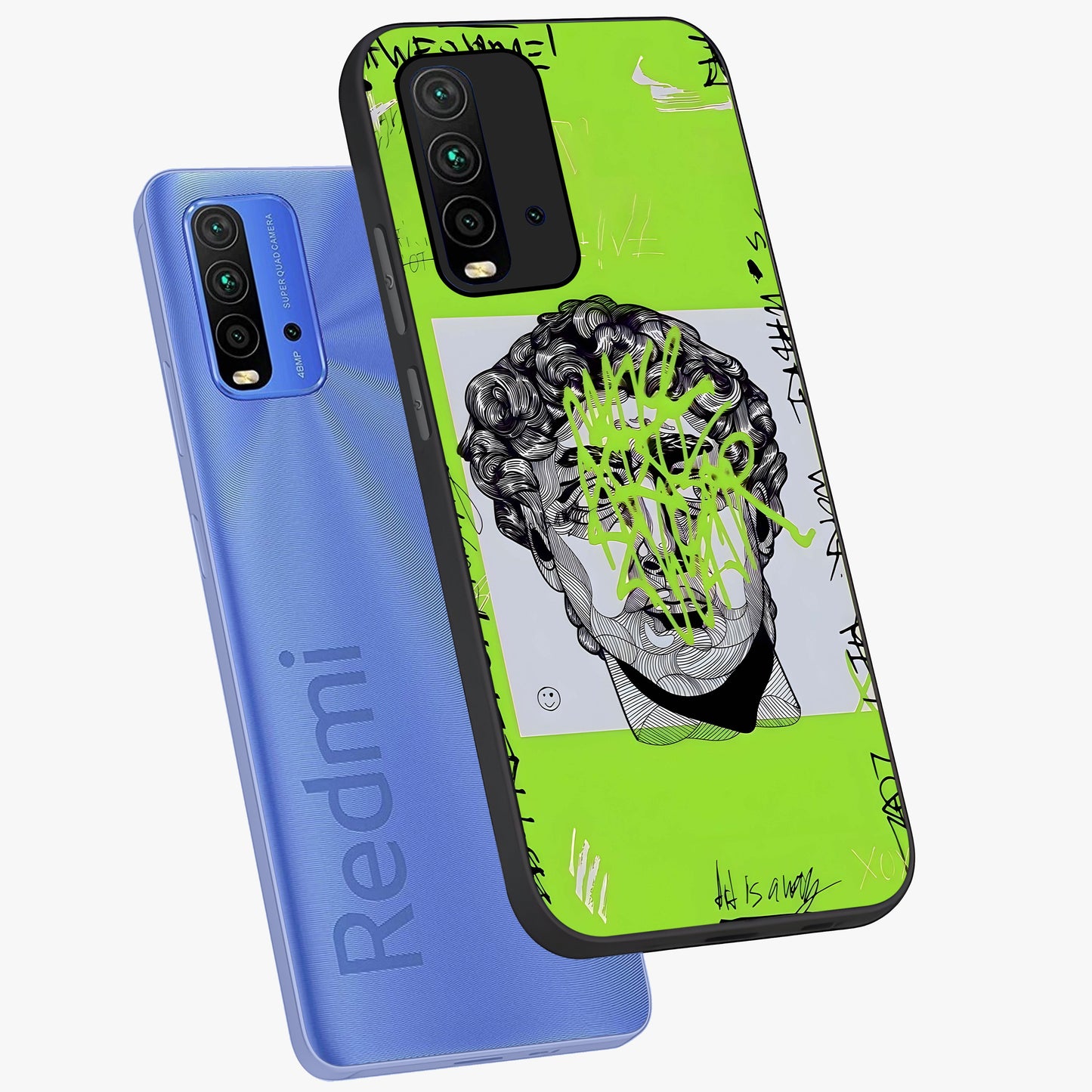 Neo Graffiti Rebellion Glass Case displayed in angled mockup highlighting urban street art design with rebellious aesthetic.