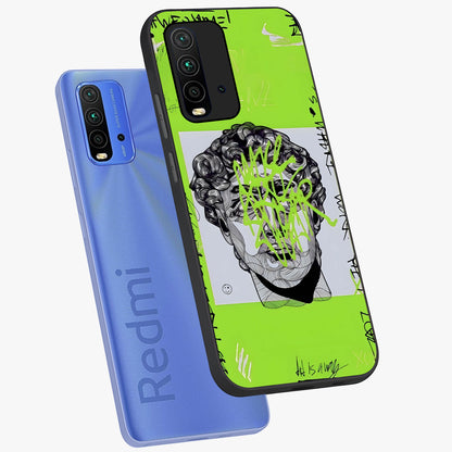 Neo Graffiti Rebellion Glass Case displayed in angled mockup highlighting urban street art design with rebellious aesthetic.