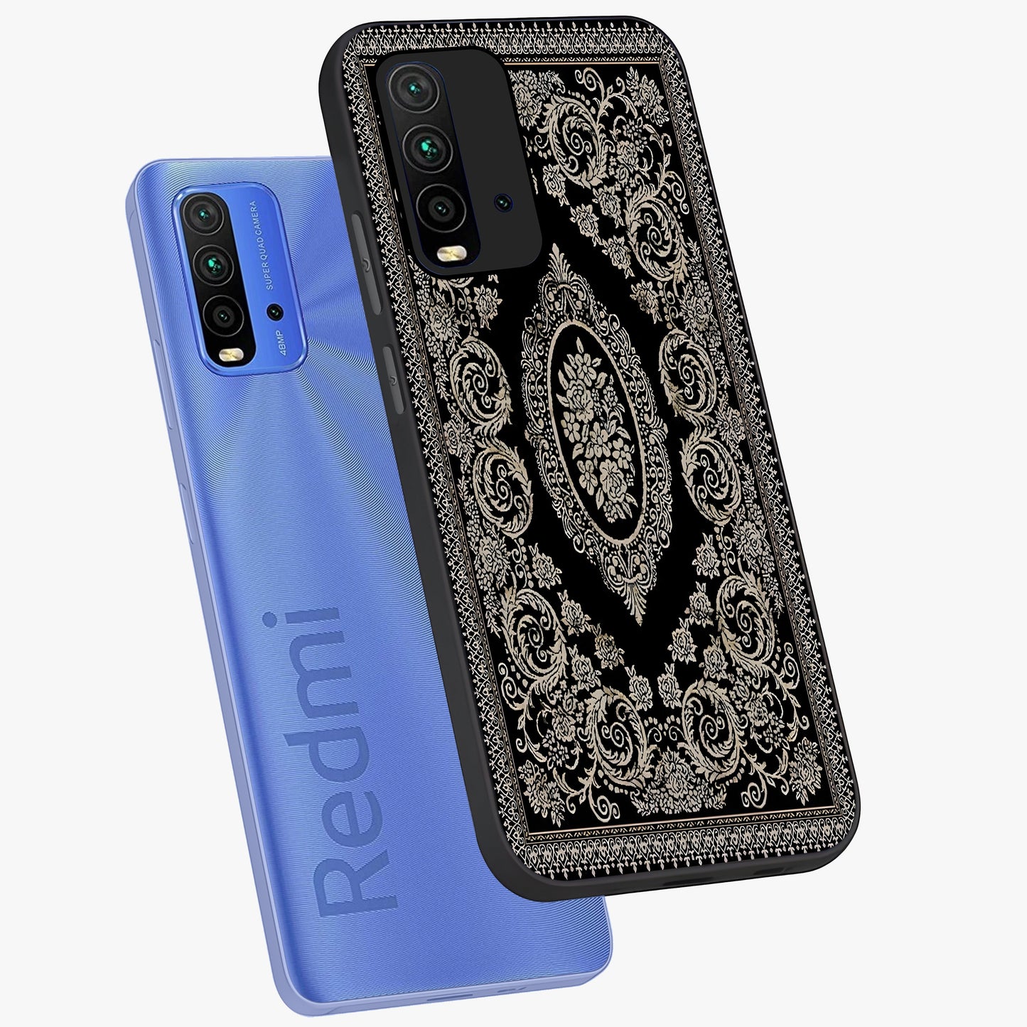 Noir Bloom Elegance Glass Case displayed in angled mockup highlighting refined flower design with stylish noir aesthetic.