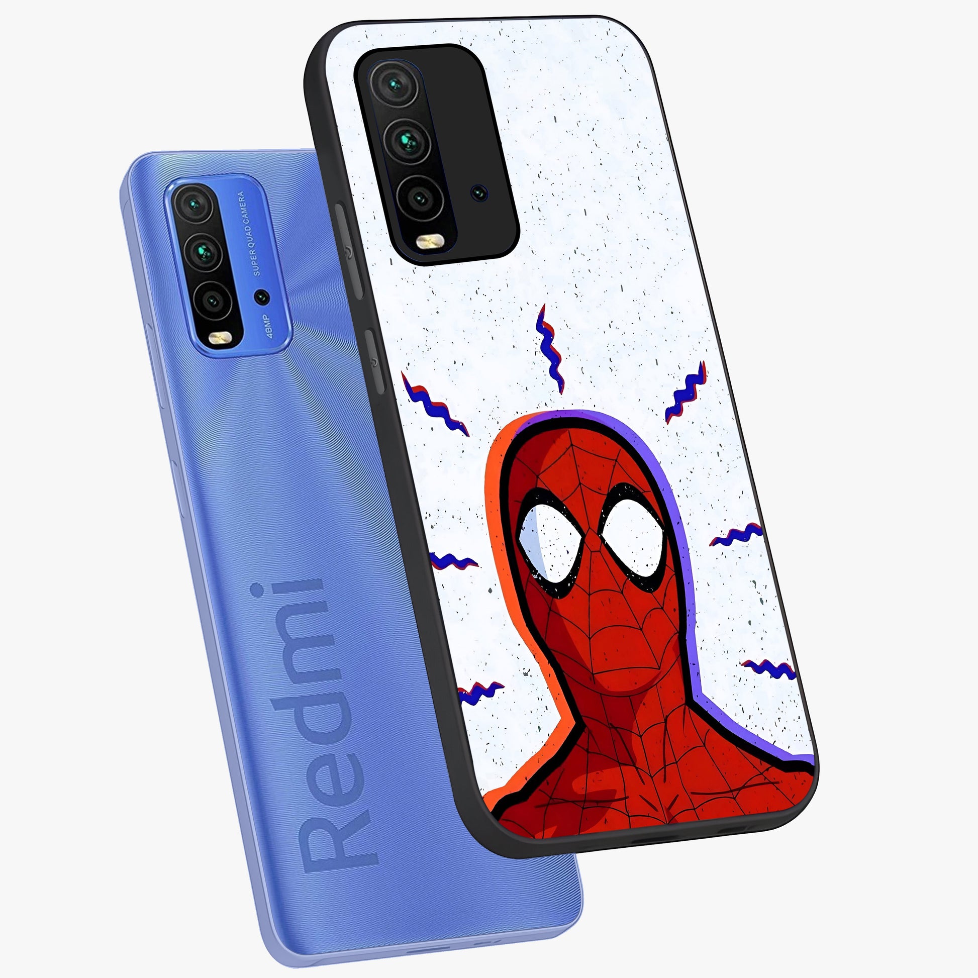 Omg Spiderman Glass Case displayed in angled mockup highlighting dynamic hero illustration with action comic aesthetic.
