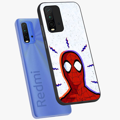 Omg Spiderman Glass Case displayed in angled mockup highlighting dynamic hero illustration with action comic aesthetic.
