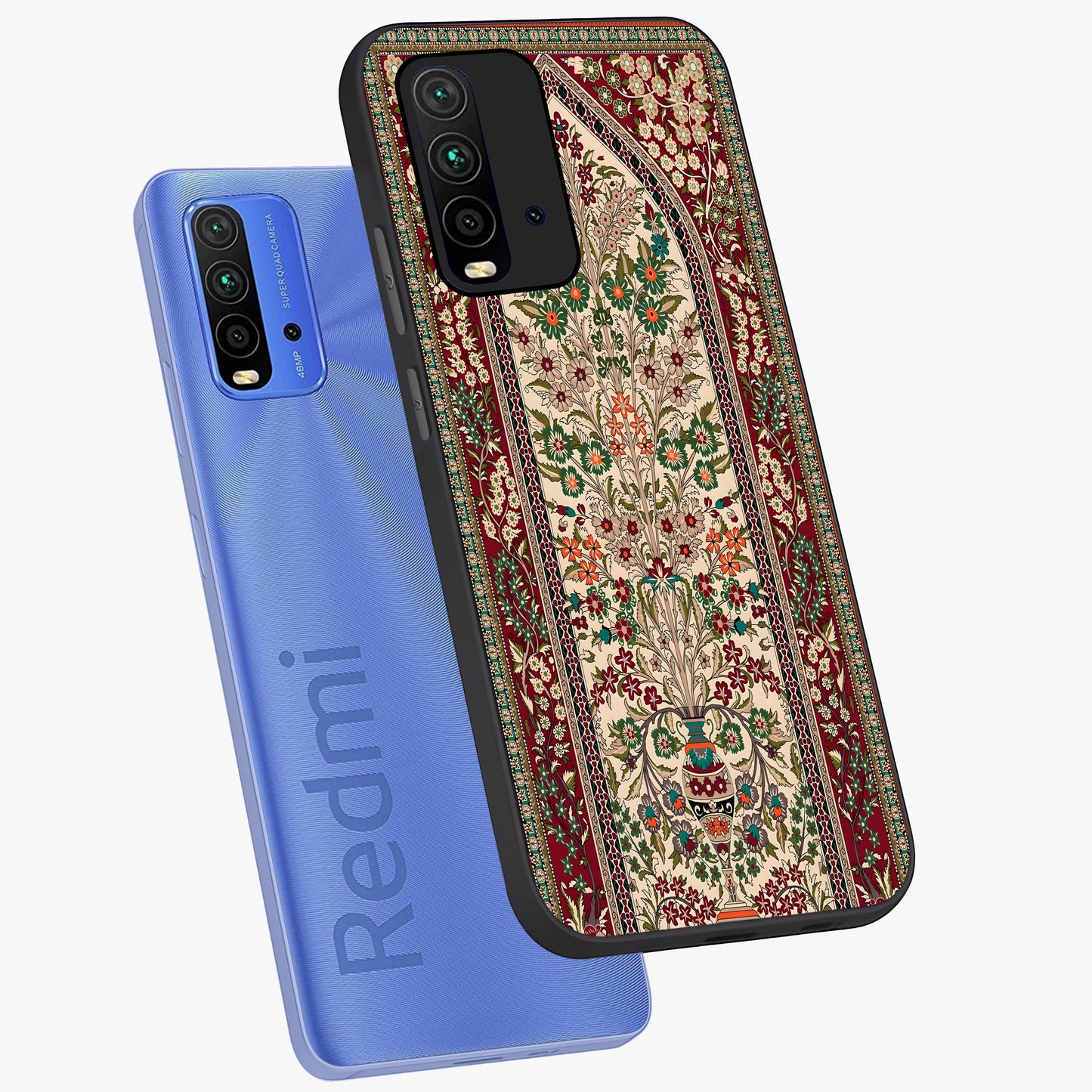 Persian Inspired Glass Case displayed in angled mockup highlighting intricate traditional design with elegant cultural aesthetic.