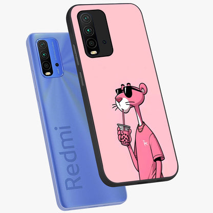 Pink Panther Glass Case displayed in angled mockup highlighting playful cartoon character design with vibrant pink aesthetic.