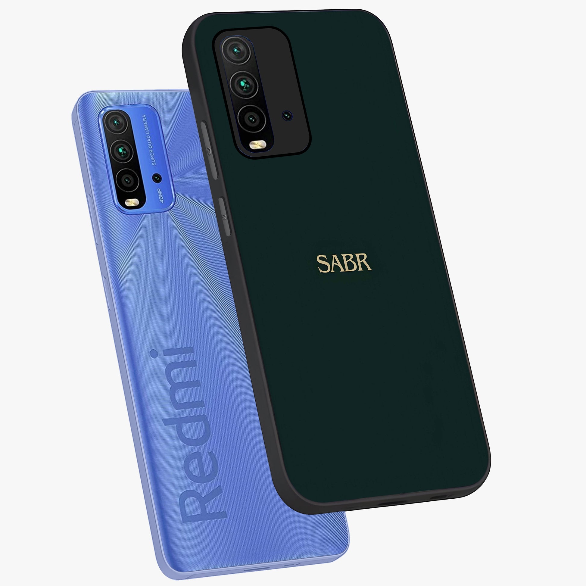 Sabr Minimal Patience Glass Case displayed in angled mockup highlighting simple inspirational design with clean aesthetic style.