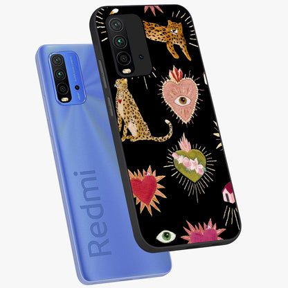 Sacred Jungle Heart Glass Case displayed in angled mockup highlighting lush tropical design with natural aesthetic style.