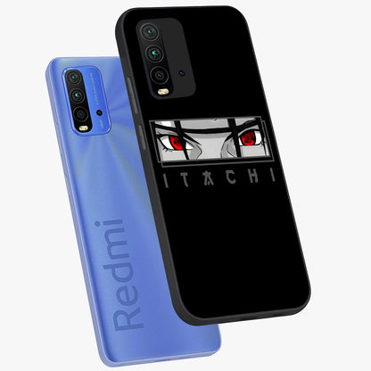 Scarlet Gaze Dominance Glass Case displayed in angled mockup highlighting intense visual design with bold scarlet aesthetic.