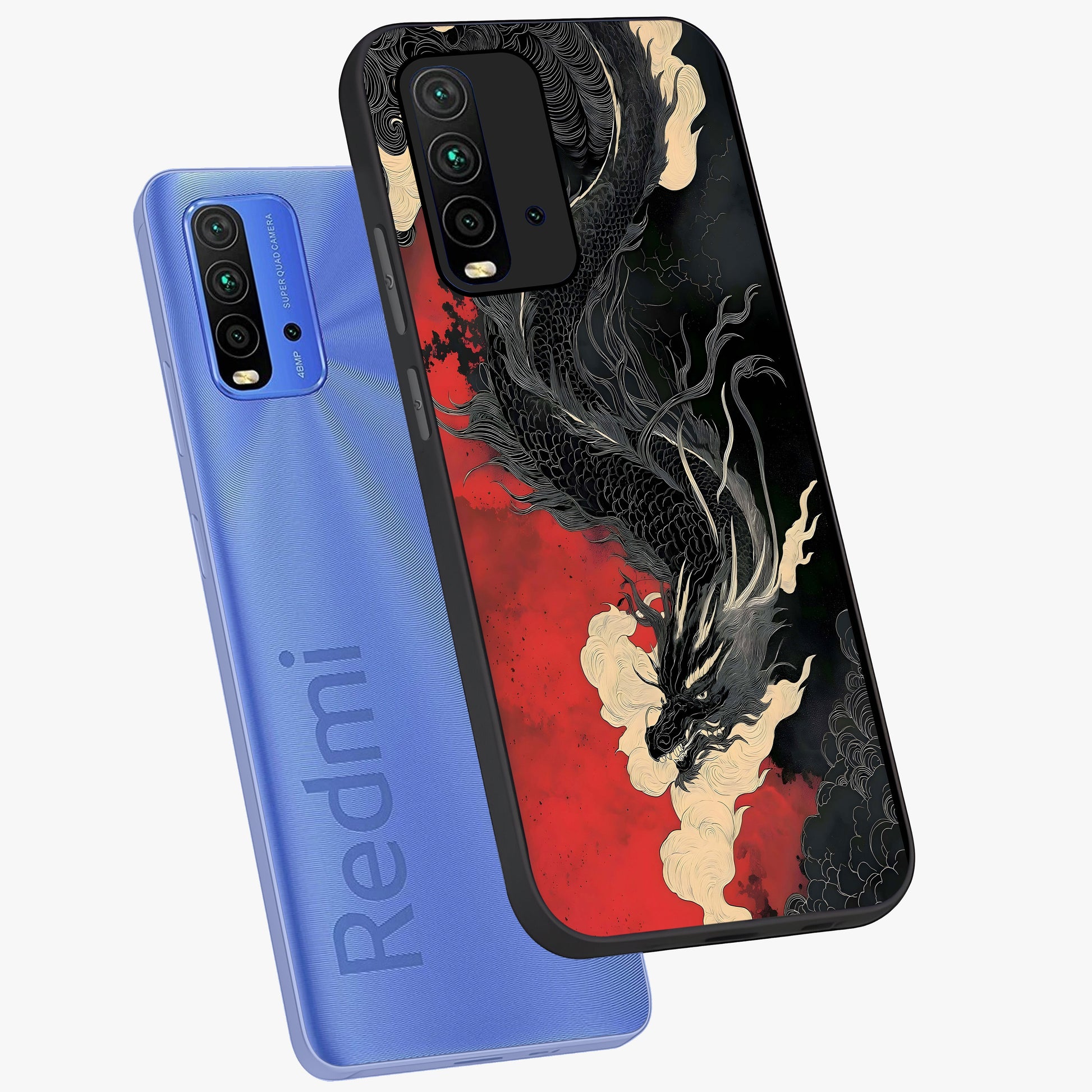 Shadow Dragon Fury Glass Case displayed in angled mockup highlighting powerful dragon illustration with dark fantasy aesthetic.