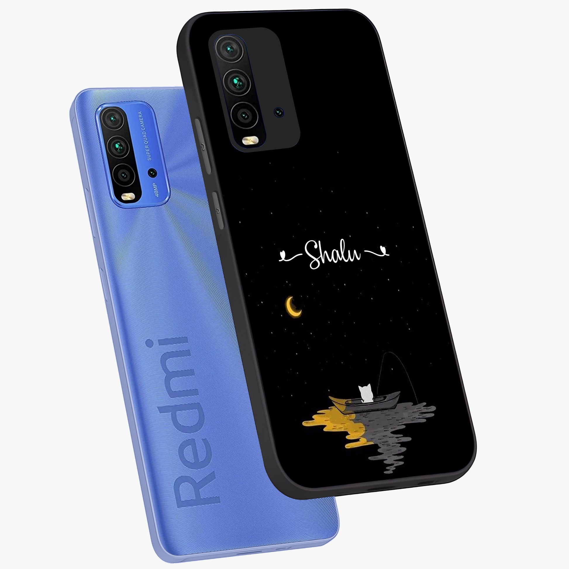 Silent Night Row Glass Case displayed in angled mockup highlighting peaceful evening design with dreamy night aesthetic.