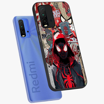Spider Collage Street Glass Case displayed in angled mockup highlighting dynamic street style collage design with comic aesthetic.