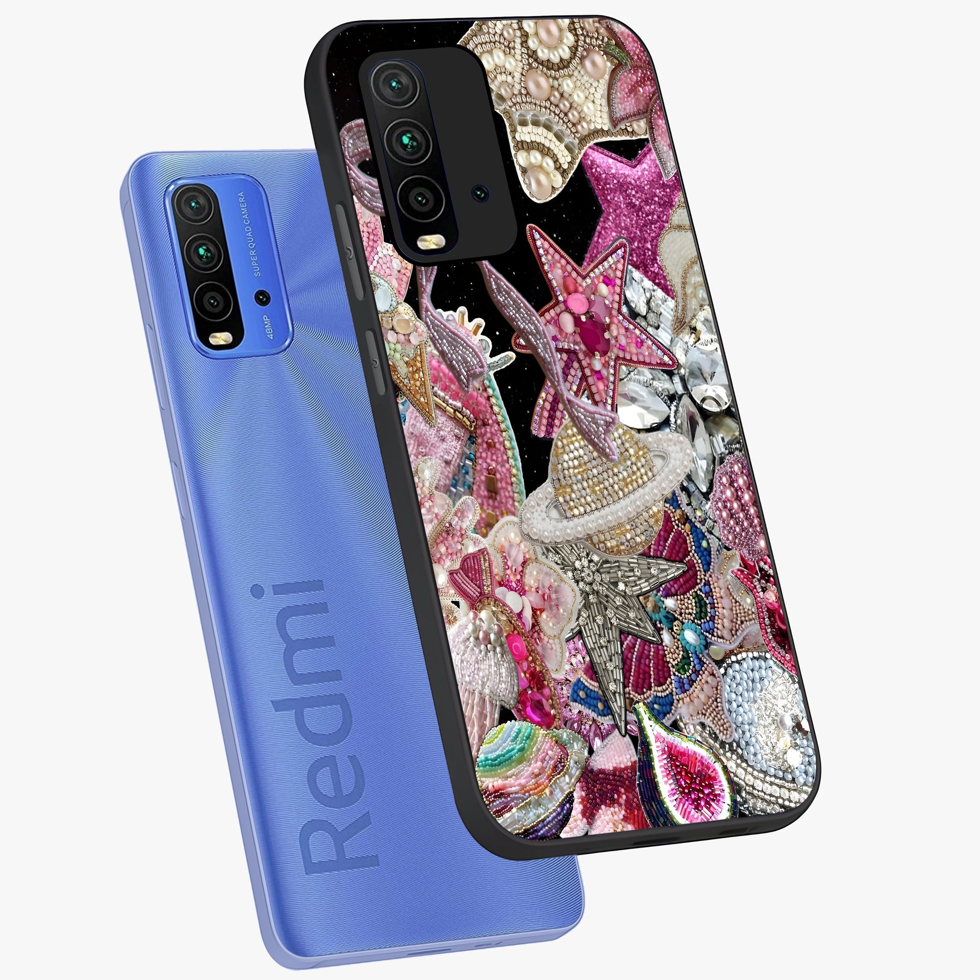 Starlit Jewel Dream Glass Case displayed in angled mockup highlighting glowing celestial jewel design with dreamy aesthetic.
