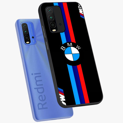Turbo BMW Beast Glass Case displayed in angled mockup highlighting sleek racing car design with bold automotive aesthetic.