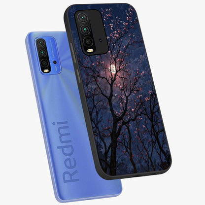 Twilight Sakura Serenade Glass Case displayed in angled mockup highlighting delicate sakura flower design with dreamy aesthetic.