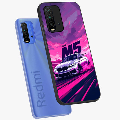 Velocity Drift Pulse Glass Case displayed in angled mockup highlighting dynamic drift design with sporty automotive aesthetic.