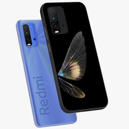 Whispers Of Wings Glass Case displayed in angled mockup highlighting soft feather design with celestial aesthetic style.