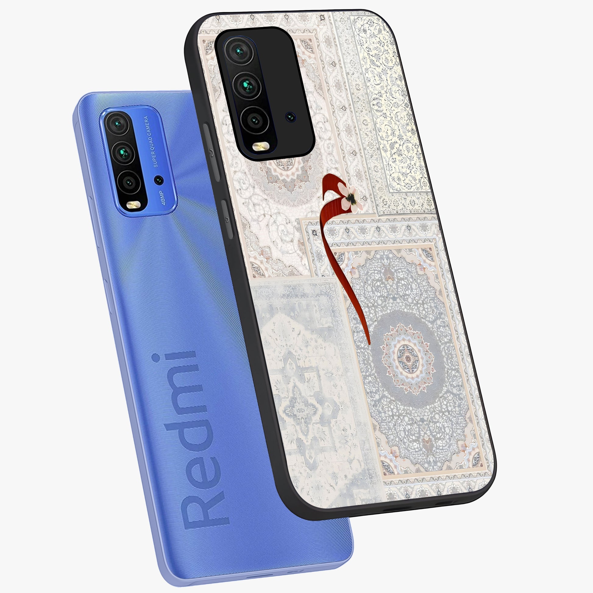 White Aesthetic Bow Glass Case displayed in angled mockup highlighting clean bow design with soft aesthetic style.