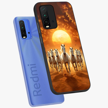 Wild Sunset Majesty Glass Case displayed in angled mockup highlighting vibrant sunset sky design with scenic aesthetic.