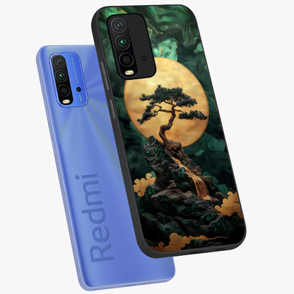Zen Moon Rise Glass Case displayed in angled mockup highlighting peaceful lunar design with zen aesthetic style.