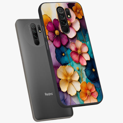 Artlyn Grace Flower Pattern Glass Case displayed in angled mockup highlighting delicate flower pattern design and smooth glass surface.