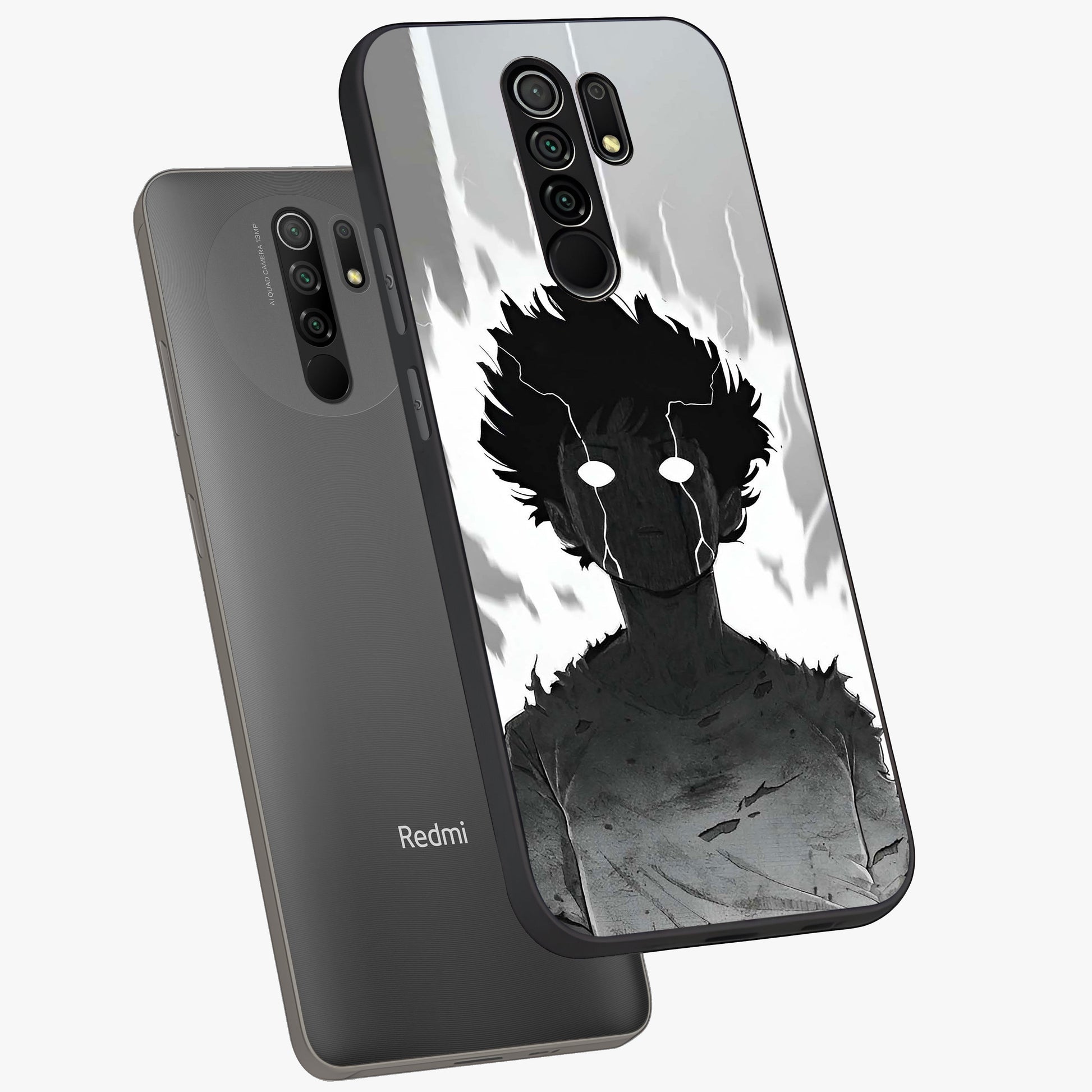 Awakened Inner Rage Glass Case displayed in angled mockup highlighting powerful graphic design and bold artistic theme.