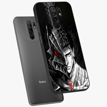 Berserker Blood Oath Glass Case displayed in angled mockup highlighting dark fantasy graphic design and powerful theme.