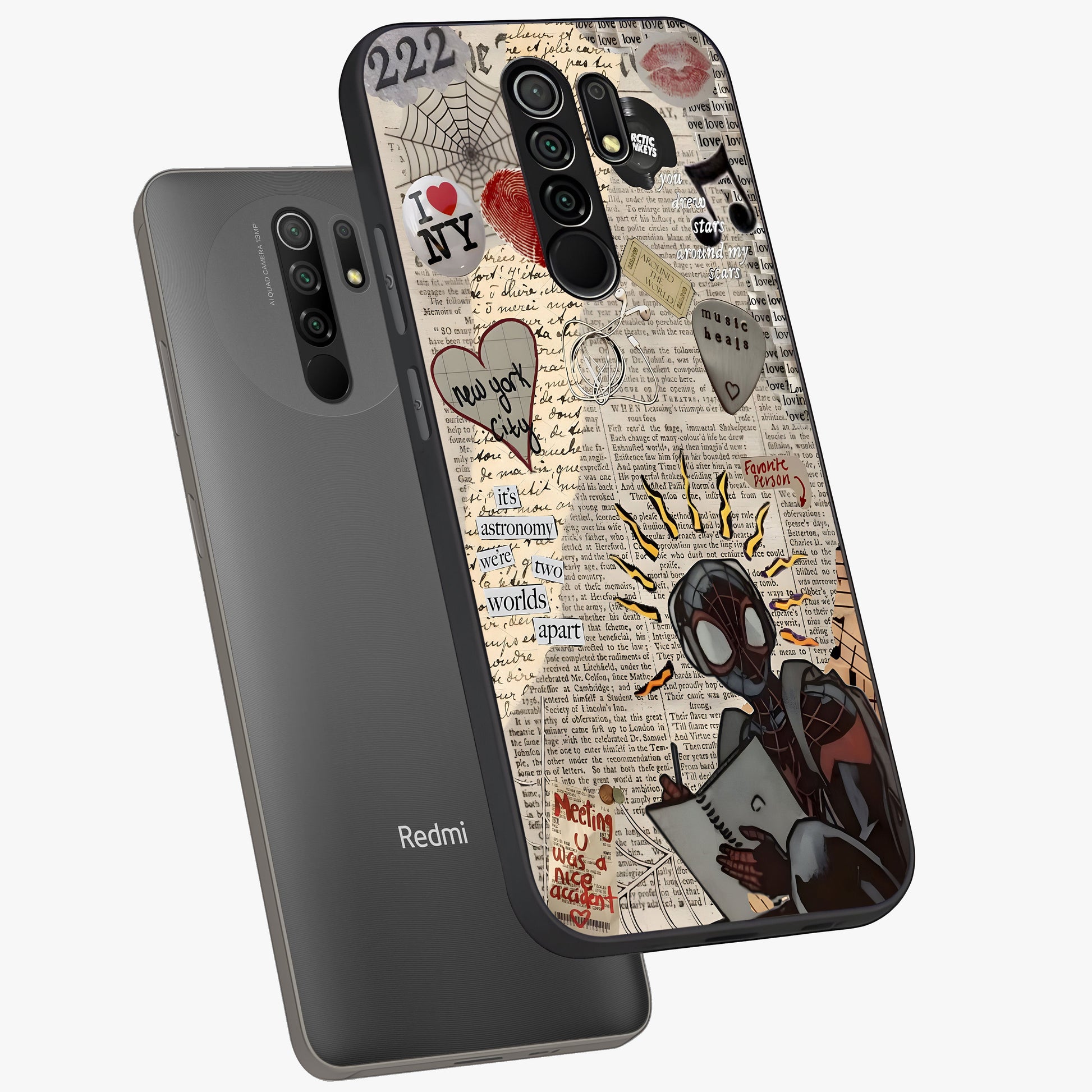 City Dream Sketch Glass Case displayed in angled mockup highlighting minimal city illustration with aesthetic sketch style.